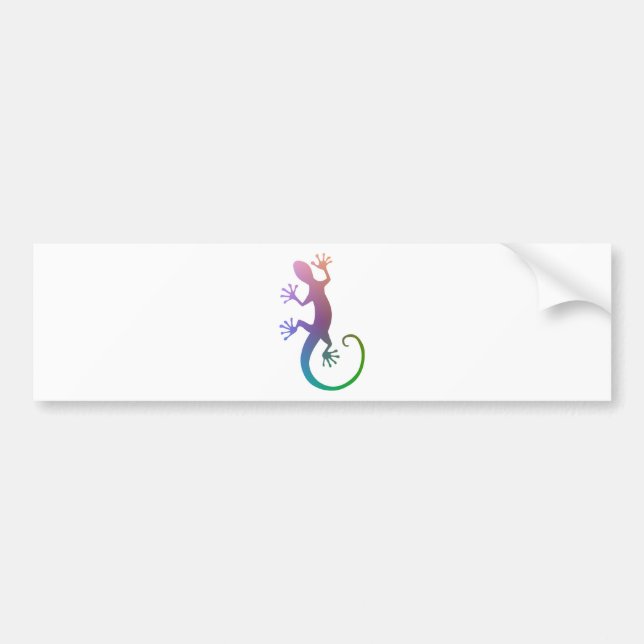 Colourful Gecko Bumper Sticker (Front)