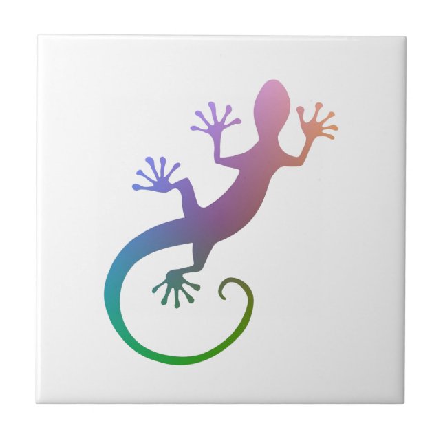 Colourful Gecko Tile (Front)