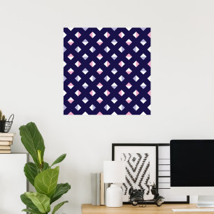 Colourful Gem Seamless Pattern Poster