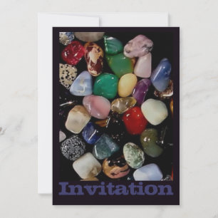 Colourful Gem Stones Invitation