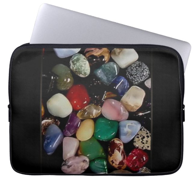 Colourful Gem Stones Laptop Sleeve (Front)