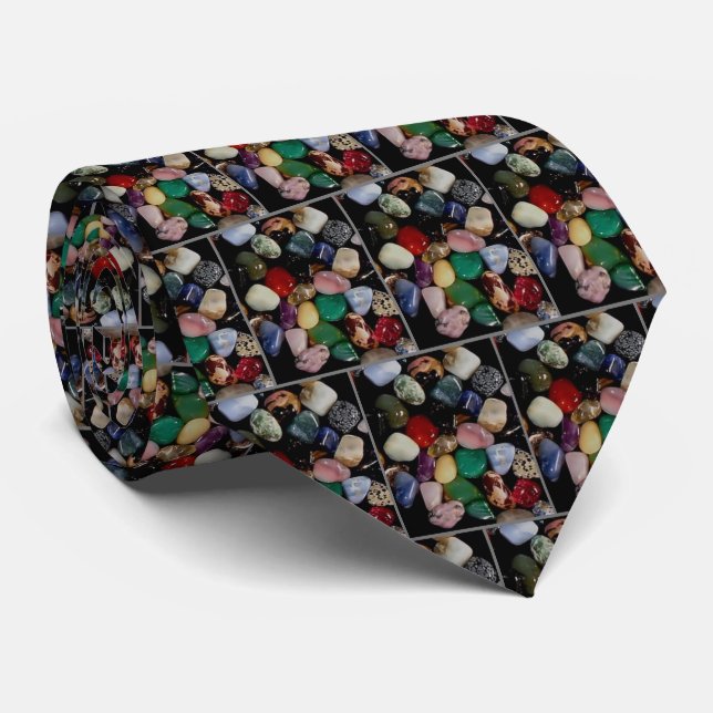 Colourful Gem Stones Tie (Rolled)