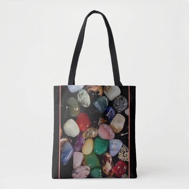 Colourful Gem Stones Tote Bag (Front)