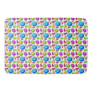 Colourful Gems Pattern Bath Mat