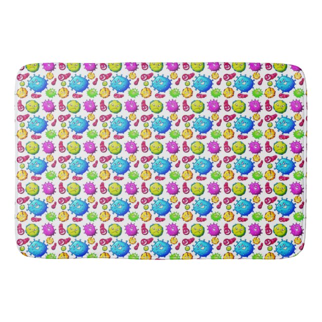 Colourful Gems Pattern Bath Mat (Front)