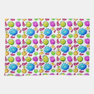 Colourful Gems Pattern Tea Towel