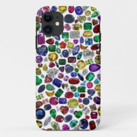 Colourful Gemstone & Diamond Pattern