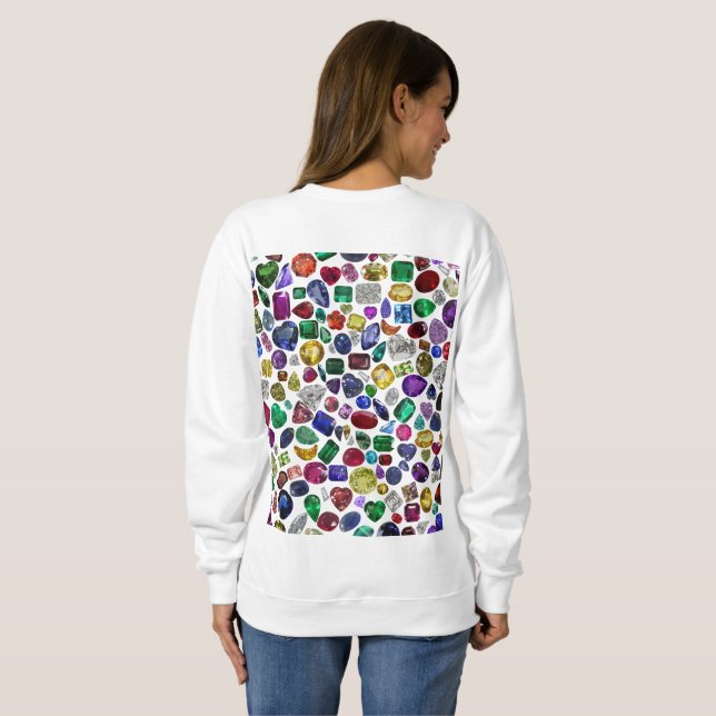 Colourful Gemstone & Diamond Pattern Sweatshirt (Back Full)