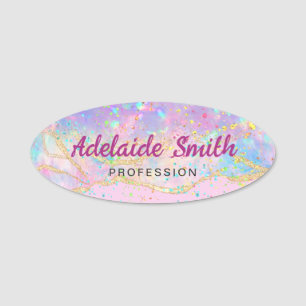colourful gemstone name tag