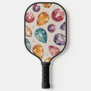 Colourful Gemstone Pattern (1) Pickleball Paddle