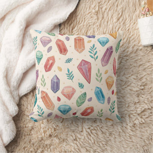 Colourful Gemstone Pattern (2) Cushion