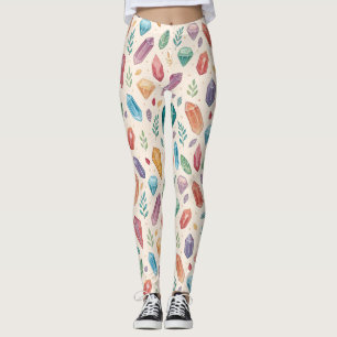 Colourful Gemstone Pattern (2) Leggings