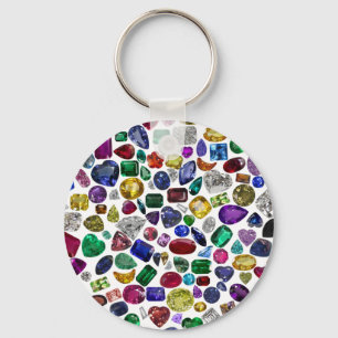Colourful Gemstones in Stunning Shapes Key Ring