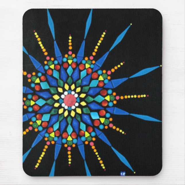 Colourful Gemstones Mosaic Mouse Pads (Front)