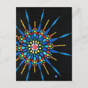 Colourful Gemstones Mosaic Postcards