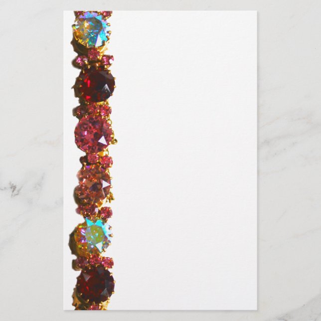Colourful Gemstones rubies diamonds sapphires Stationery (Front)