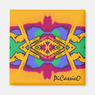 Colourful Geo Diamond Design Magnet