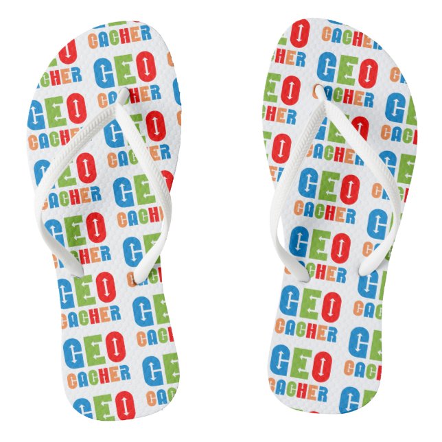 Colourful Geocacher Arrows Jandals (Footbed)