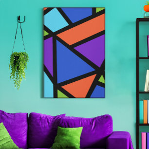 Colourful Geometric Abstract Art Canvas Print