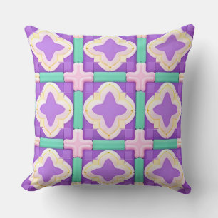 Colourful Geometric Abstract Art Cushion