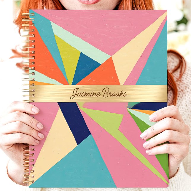 Colourful Geometric Abstract Custom Name Planner (Creator Uploaded)