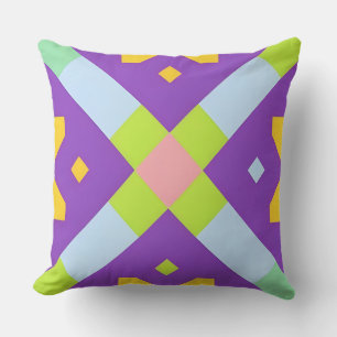 Colourful Geometric Abstract Design Cushion
