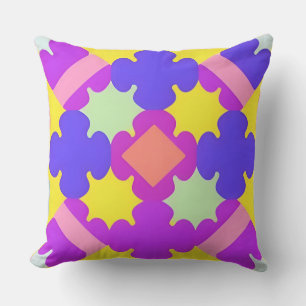 Colourful Geometric Abstract Design Cushion