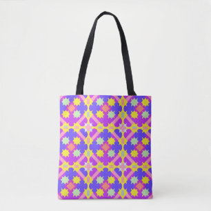 Colourful Geometric Abstract Design Tote Bag
