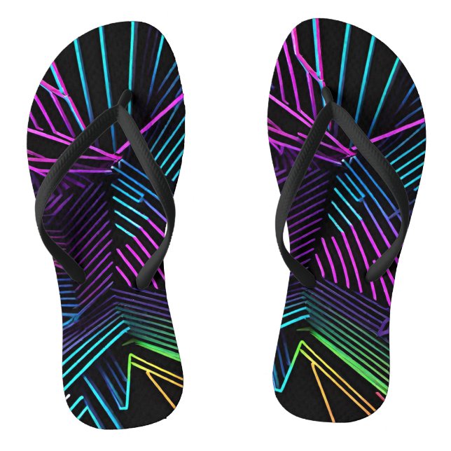 Colourful Geometric Abstract Jandals (Footbed)