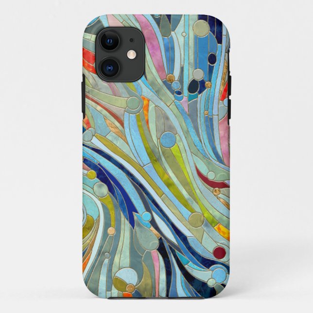 Colourful Geometric Abstract Mosaic Art Case-Mate iPhone Case (Back)