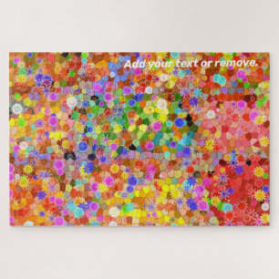 Colourful geometric abstract pattern design, jigsaw puzzle