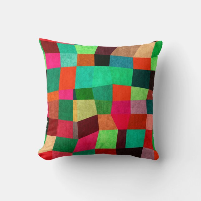 Colourful Geometric: Abstract Seamless Texture Cushion (Front)