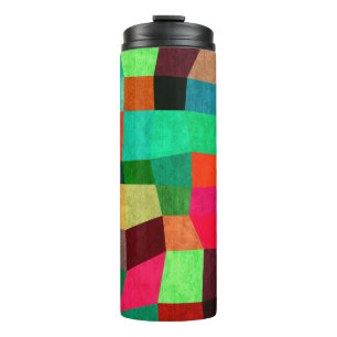 Colourful Geometric: Abstract Seamless Texture Thermal Tumbler