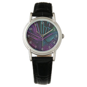 Colourful Geometric Abstract Watch
