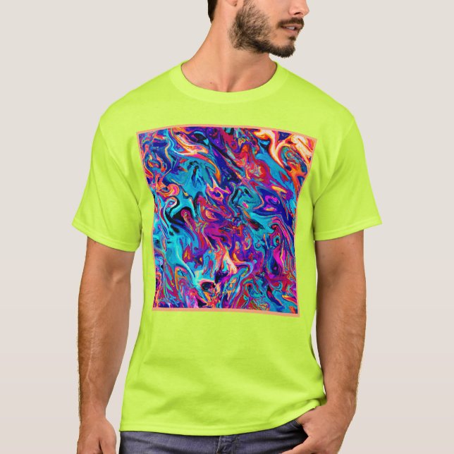 Colourful Geometric Abstractions Pattern T-Shirt (Front)