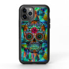 Colourful Geometric Background Floral Sugar Skull