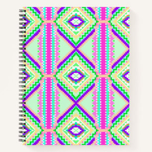 Colourful Geometric Boho Pattern Notebook