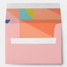 Colourful Geometric Border Custom Return Address