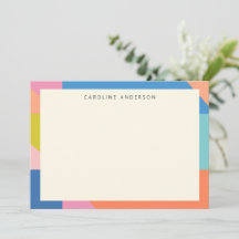 Colourful Geometric Border Personalised Name
