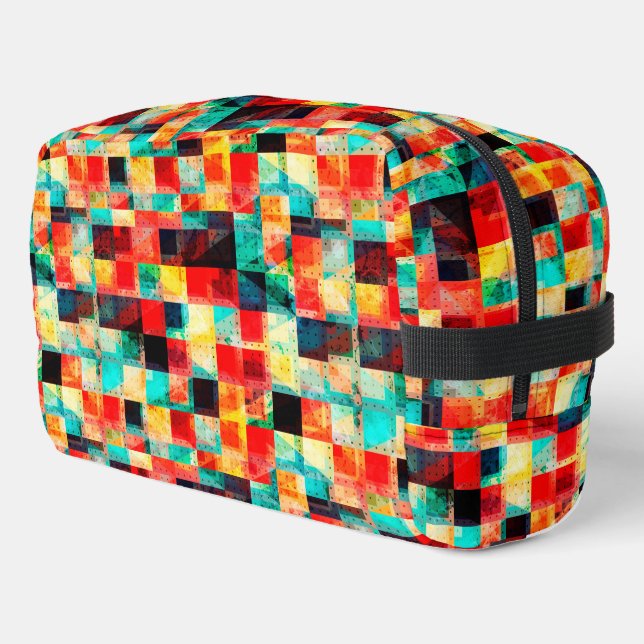 Colourful geometric bright design dopp kit (Left Corner)