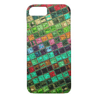 Colourful Geometric Burlap Rustic #15