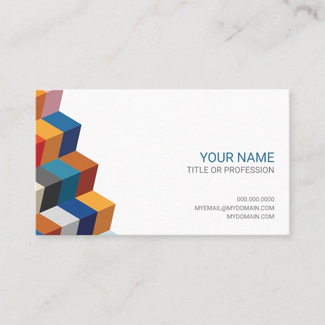 Colourful Geometric Business Card (Front)
