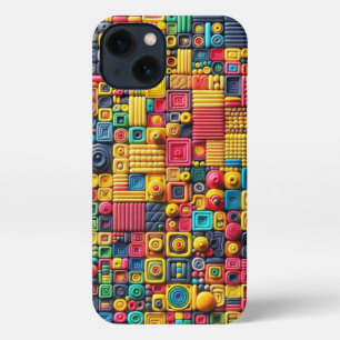 Colourful Geometric Chaos _ iphone case 
