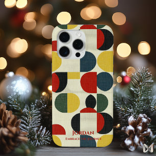 Colourful Geometric Circles – Mid-Century Modern iPhone 15 Pro Max Case