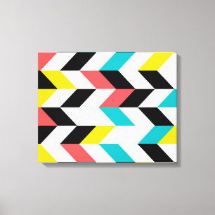 Colourful, geometric, cool, unique, trendy graphic canvas print