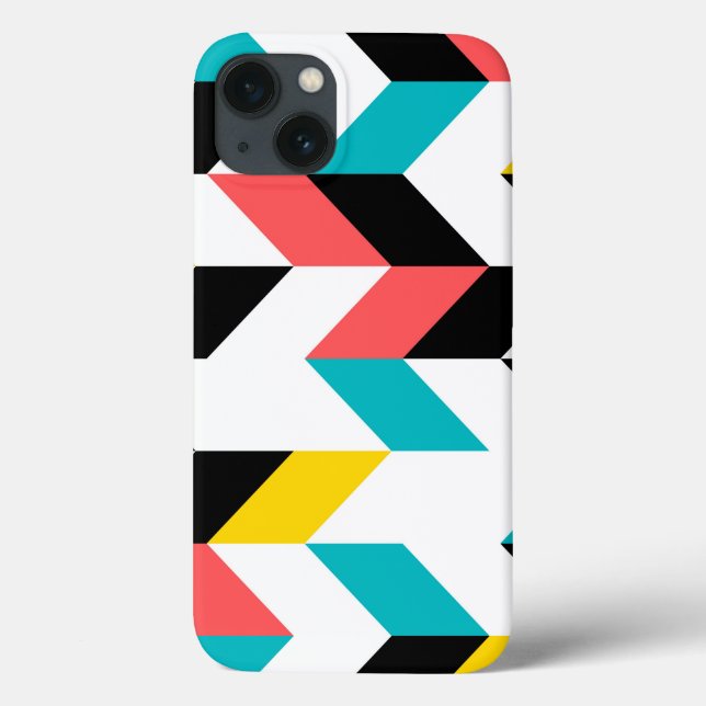 Colourful, geometric, cool, unique, trendy graphic Case-Mate iPhone case (Back)