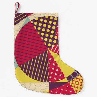 Colourful Geometric Design Abstract Small Christmas Stocking