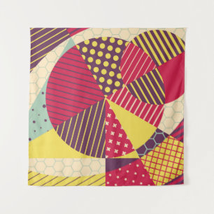 Colourful Geometric Design Abstract Tapestry