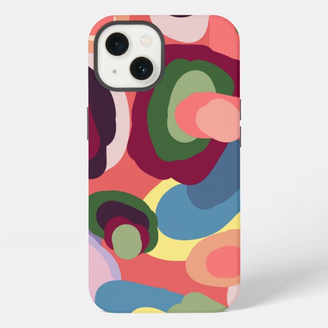Colourful Geometric Design iPhone Case (Back)