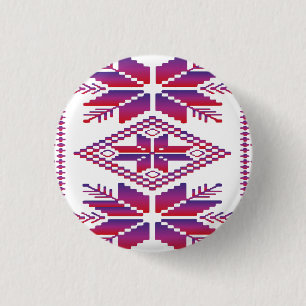 Colourful Geometric Design, shapes and Stars 3 Cm Round Badge